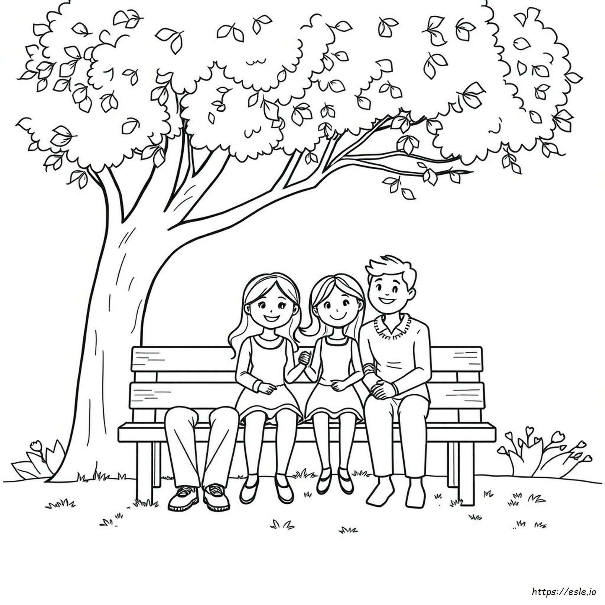 Desen De Colorat Familie Clipart