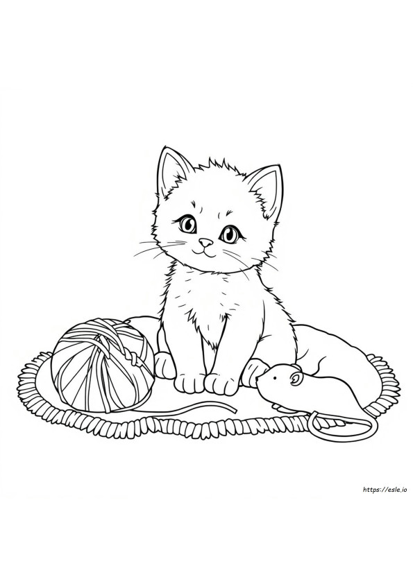 Cute Kitten Coloring Pages Free Printable