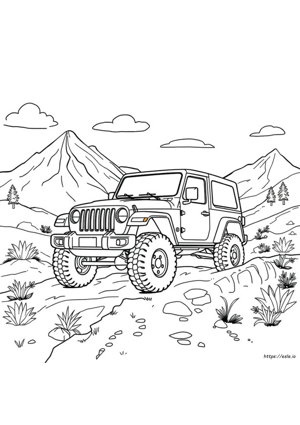Jeep Truck Coloring Page