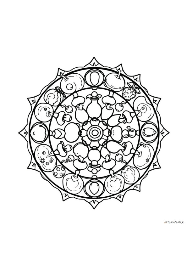 Mandala Cibo Da Colorare