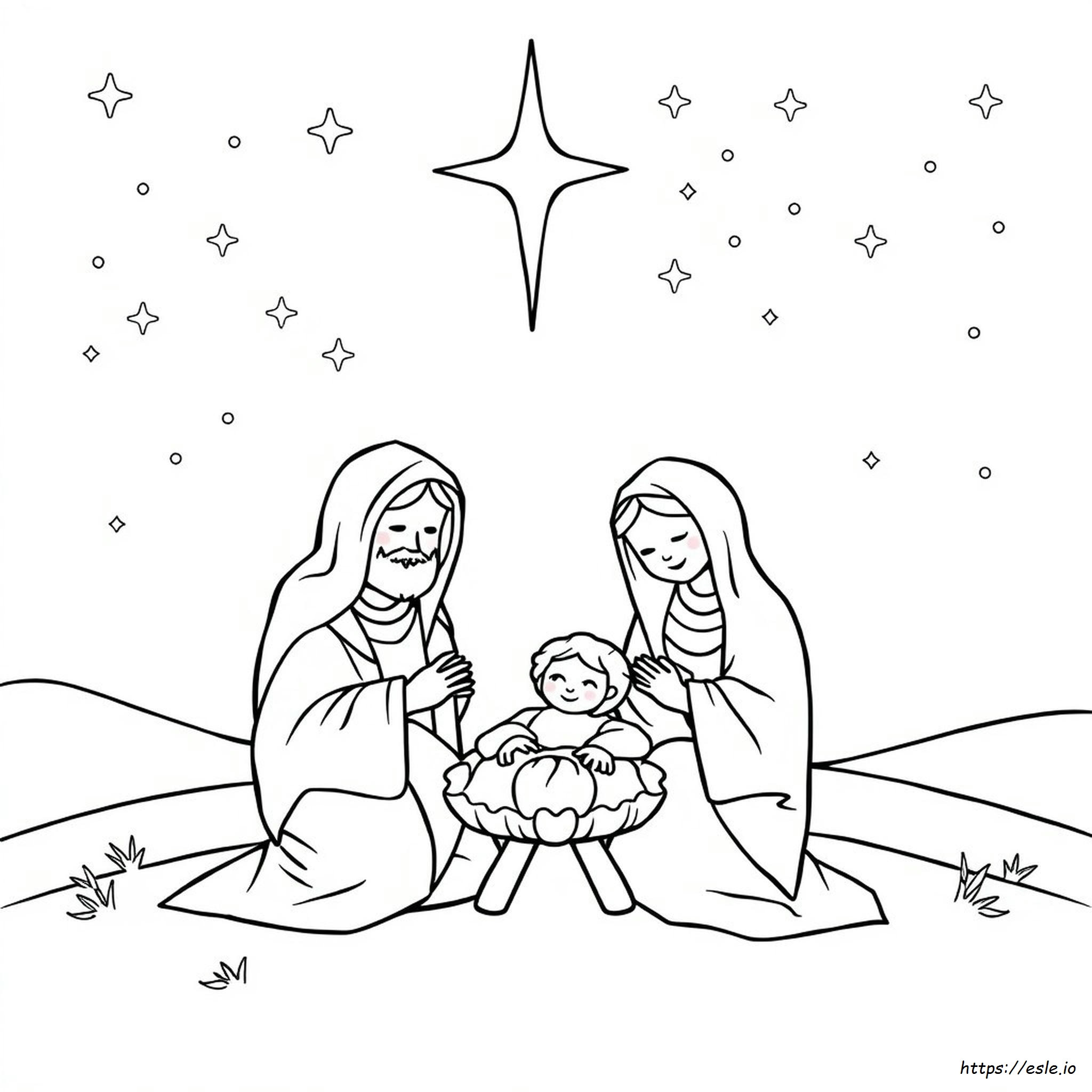 Holy Family Colouring Page