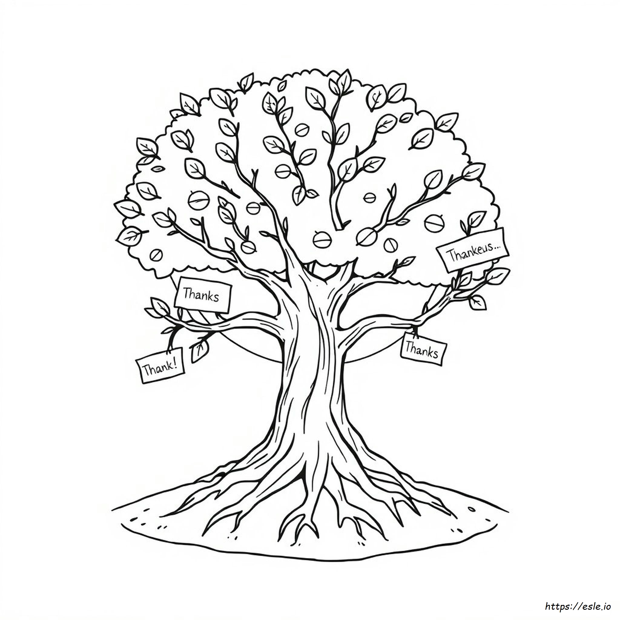 Albero Della Gratitudine Da Colorare