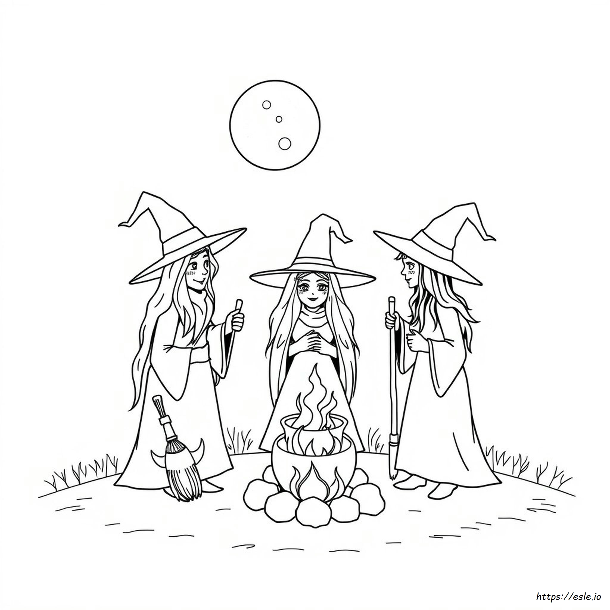 Witches Coloring Pages For Adults