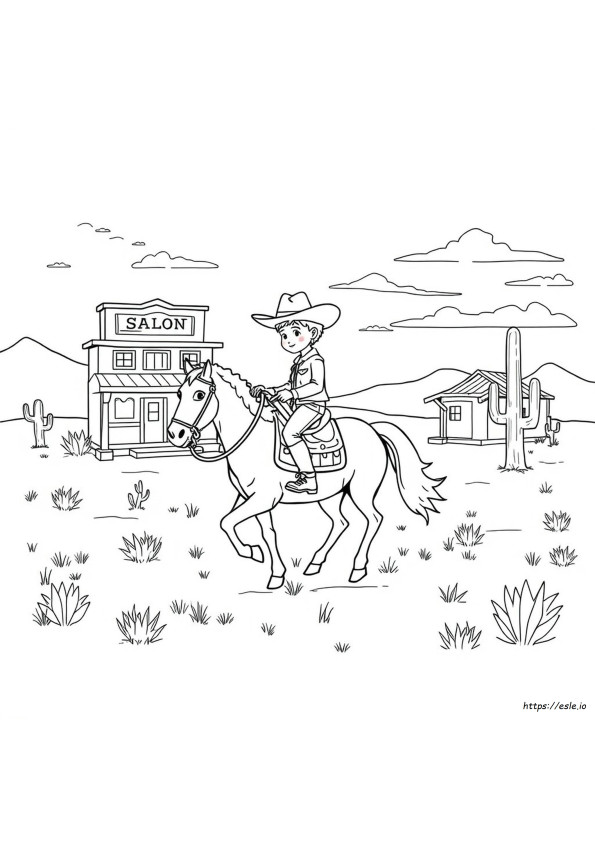 Nyomtatható Ingyenes Western Témájú Színező Oldalak
