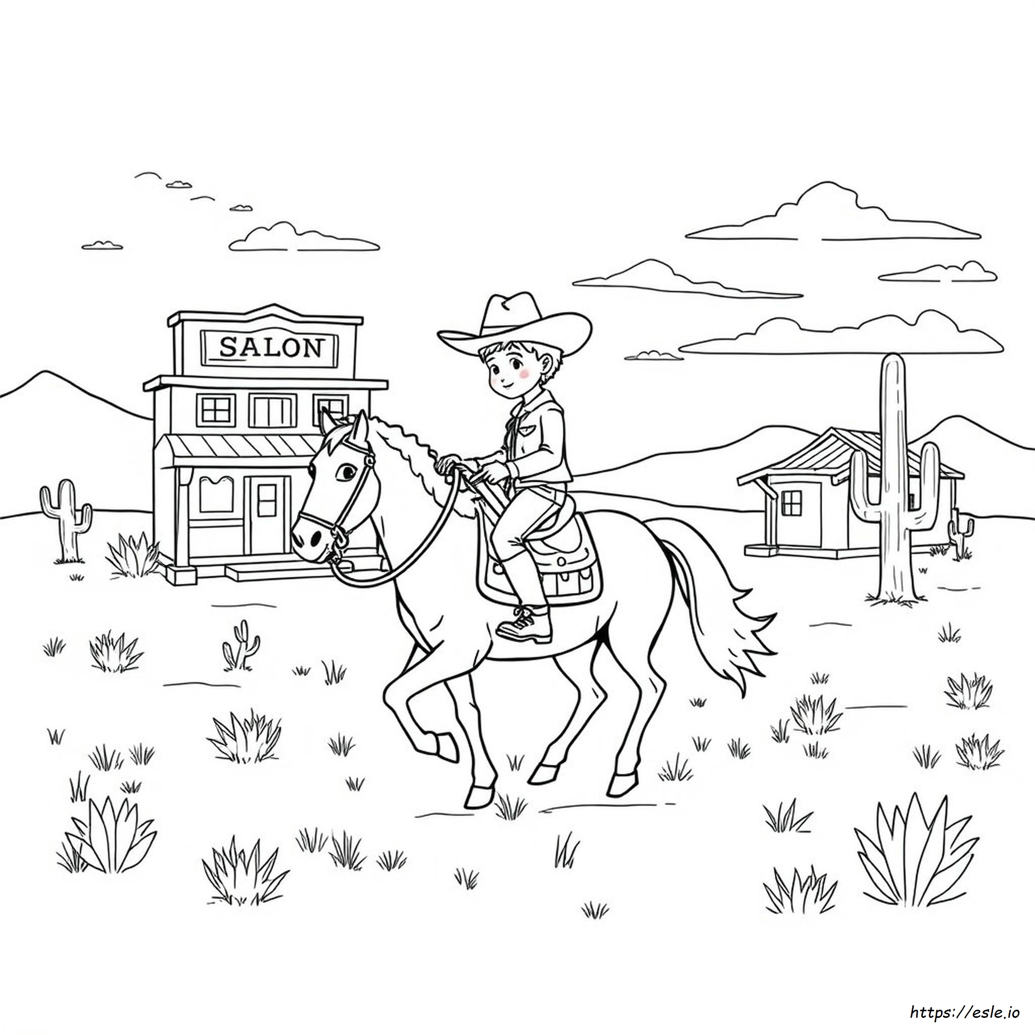 Western Themed Coloring Pages Printable Free