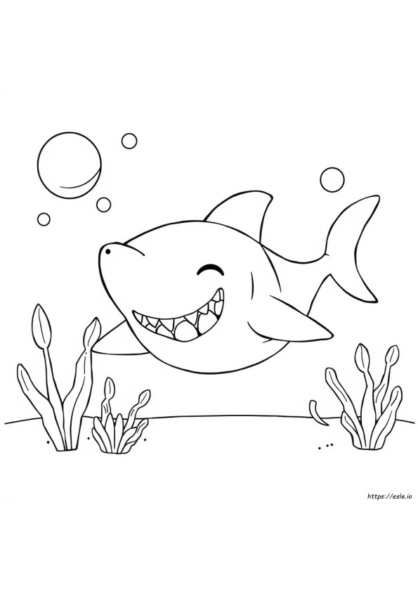 Cute Shark Coloring Pages