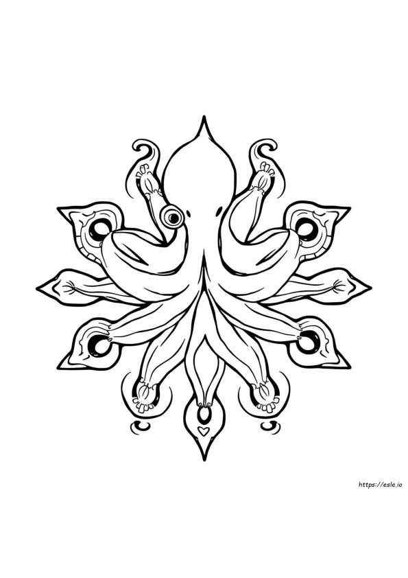Octopus Mandala Coloring Pages