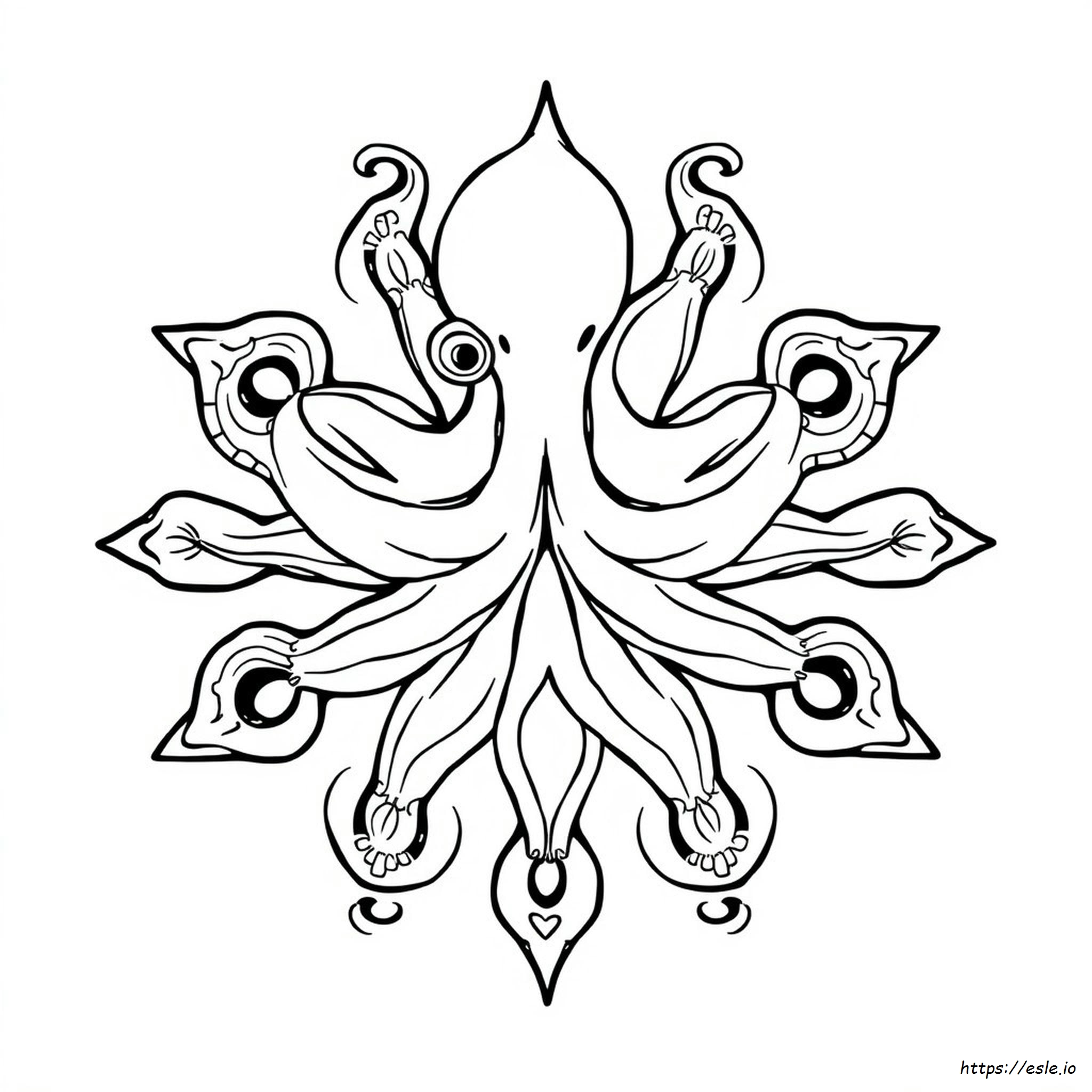 Gurita Mandala Gambar Mewarnai