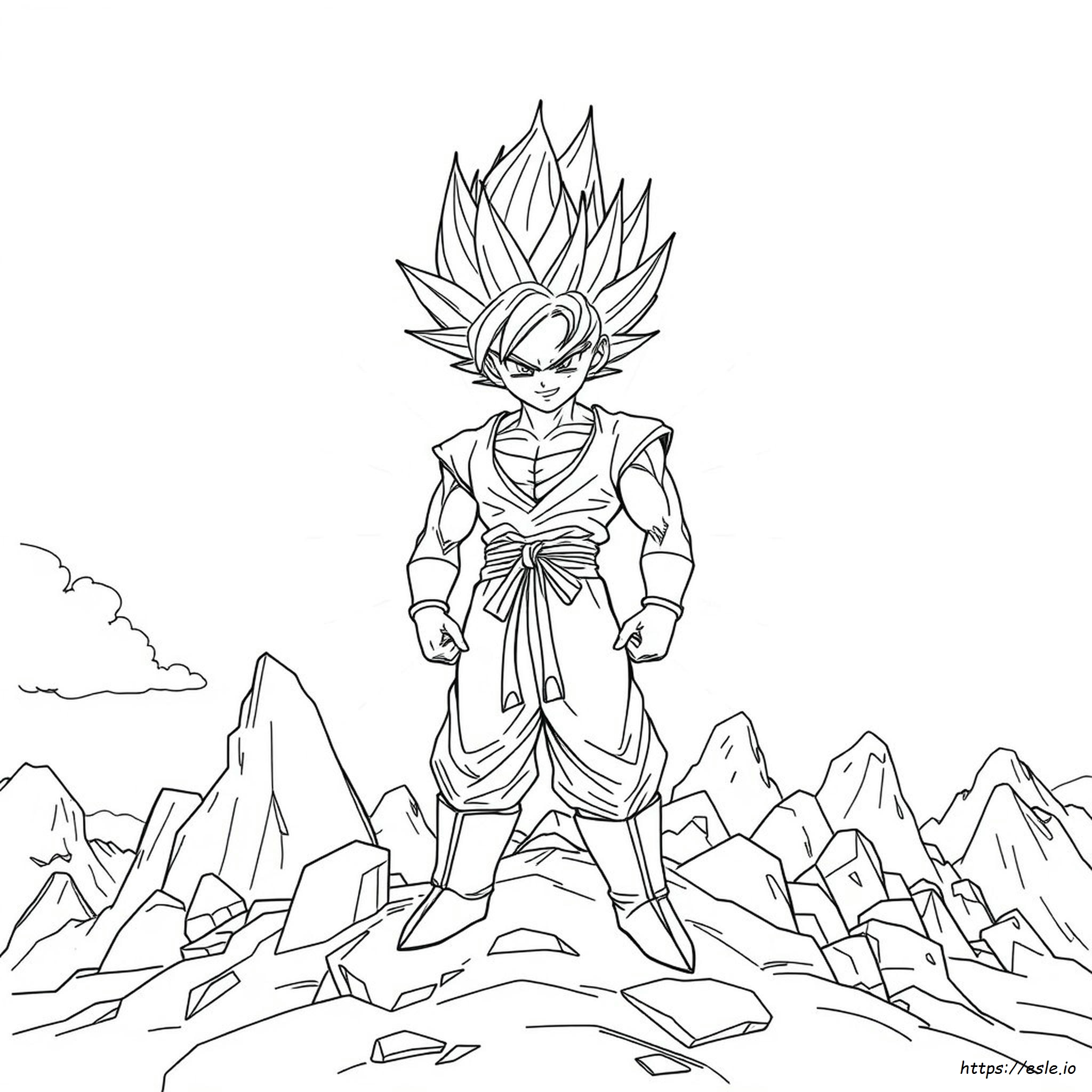Gambar Mewarnai Super Saiyan 5