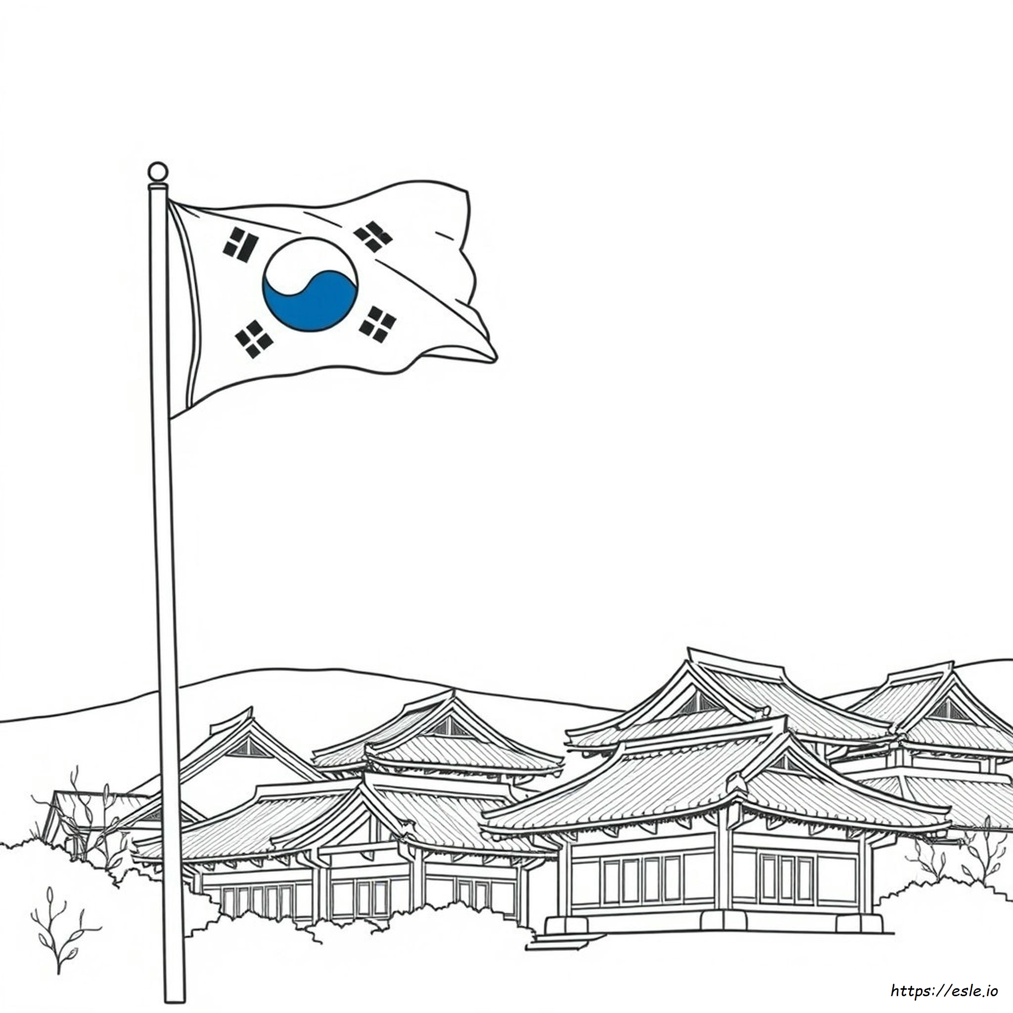 Korea Coloring Page