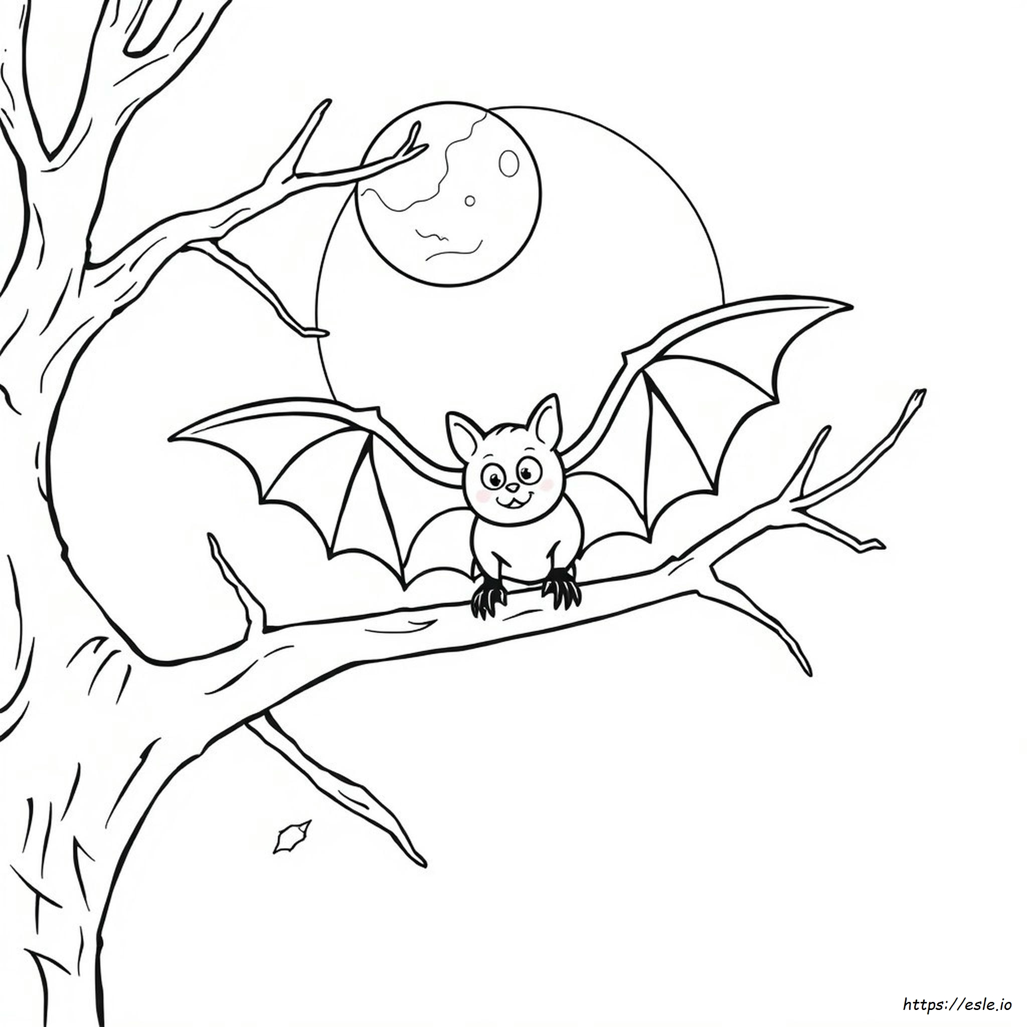 Free Printable Bat Outline Coloring Page