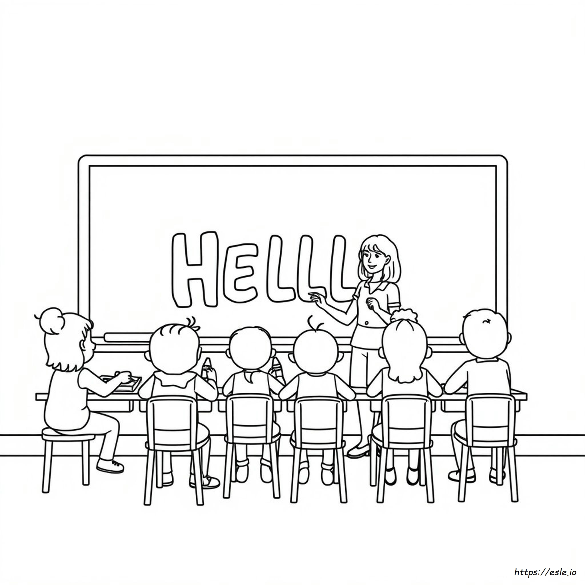 Gambar Mewarnai Guru Untuk Pra-Sekolah
