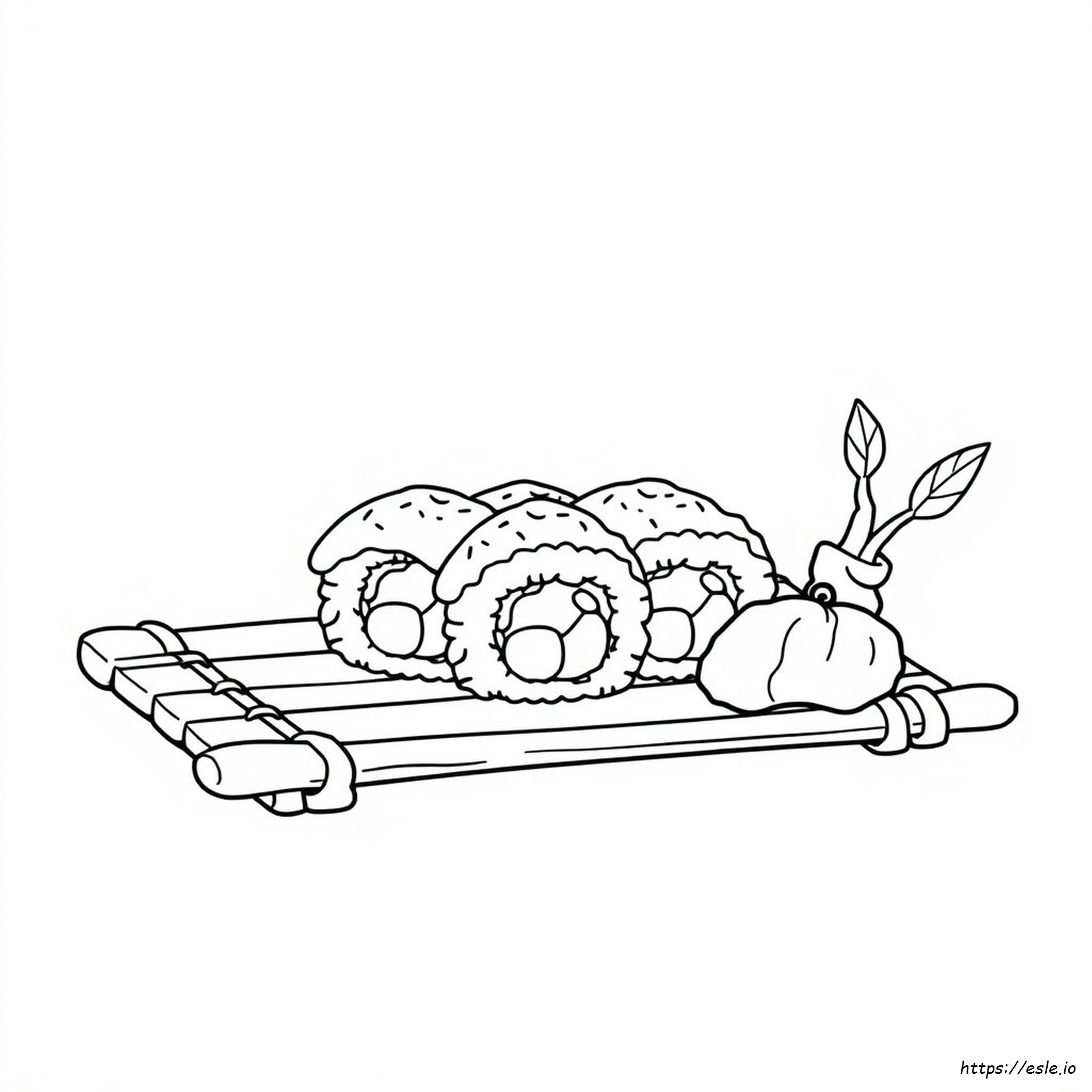 Sushi Coloring Pages Printable
