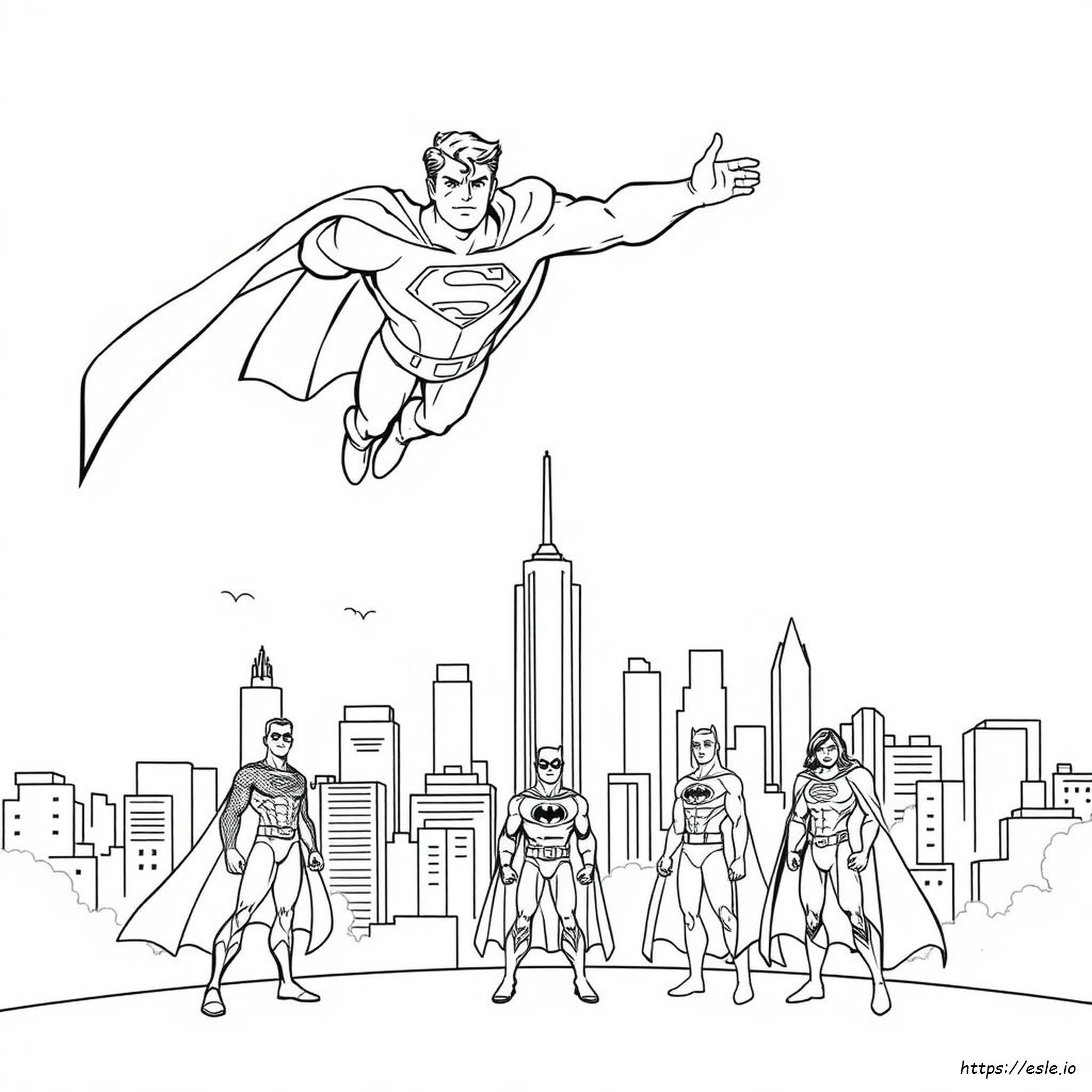 Gambar Mewarnai Superhero Dc Yang Dapat Dicetak
