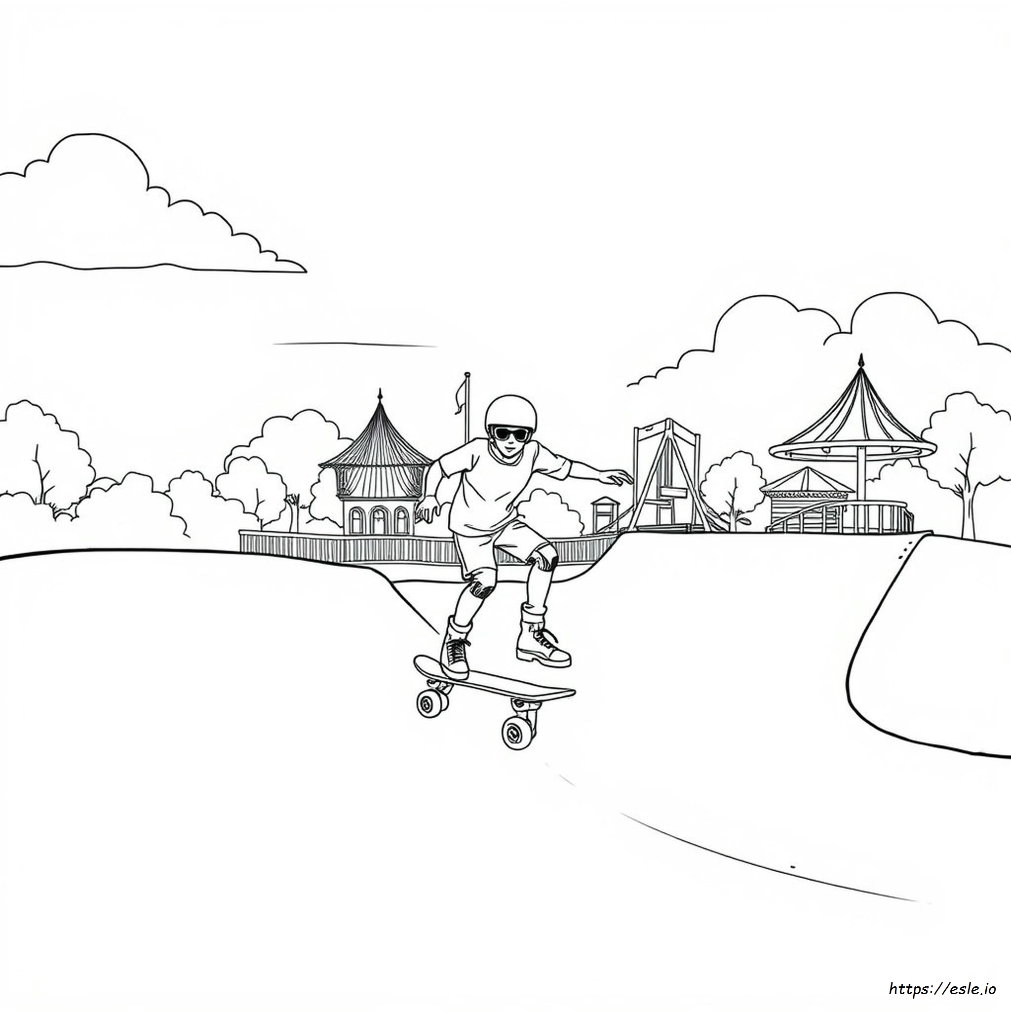 Printable Roller Skate Coloring Page