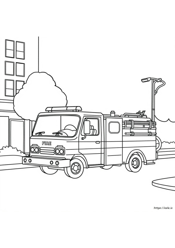 Camion Dei Pompieri Da Colorare