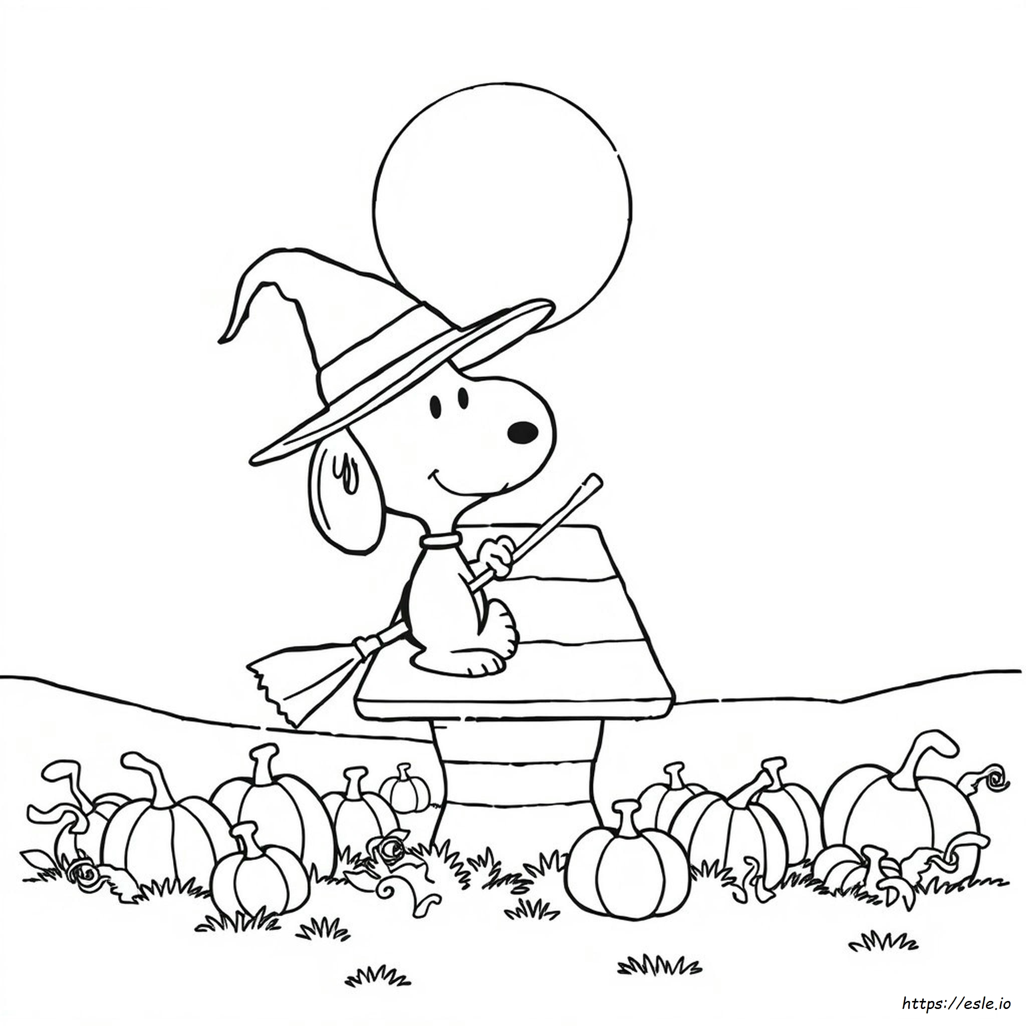 Snoopy Halloween Coloring Pages