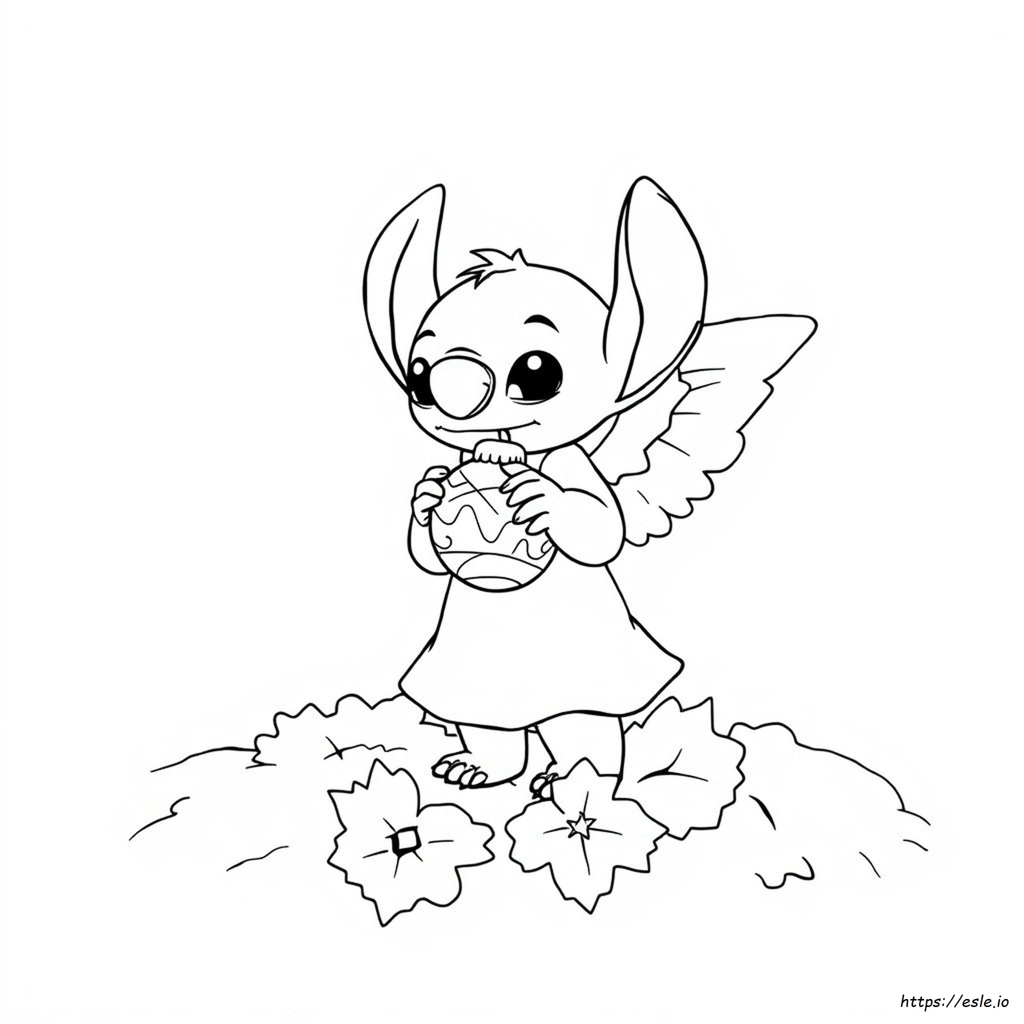 Angel Stitch Christmas Coloring Pages