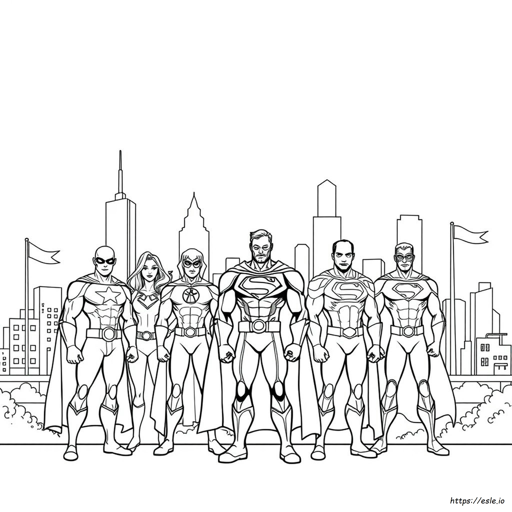 Adult Superhero Coloring Pages