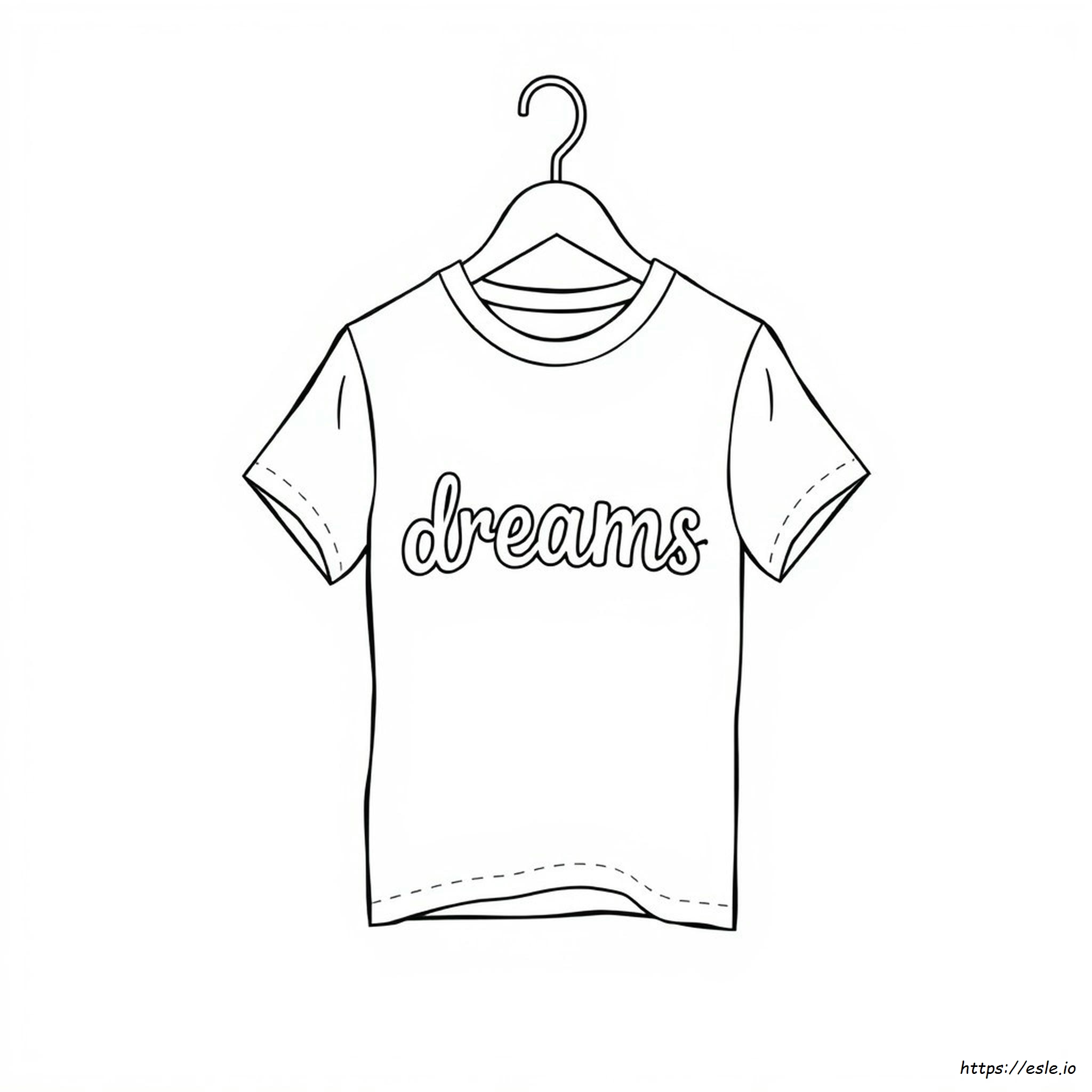 T Shirt Coloring Sheet