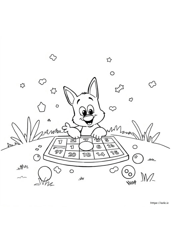 Coloring Bingo Si Bluey De Colorat