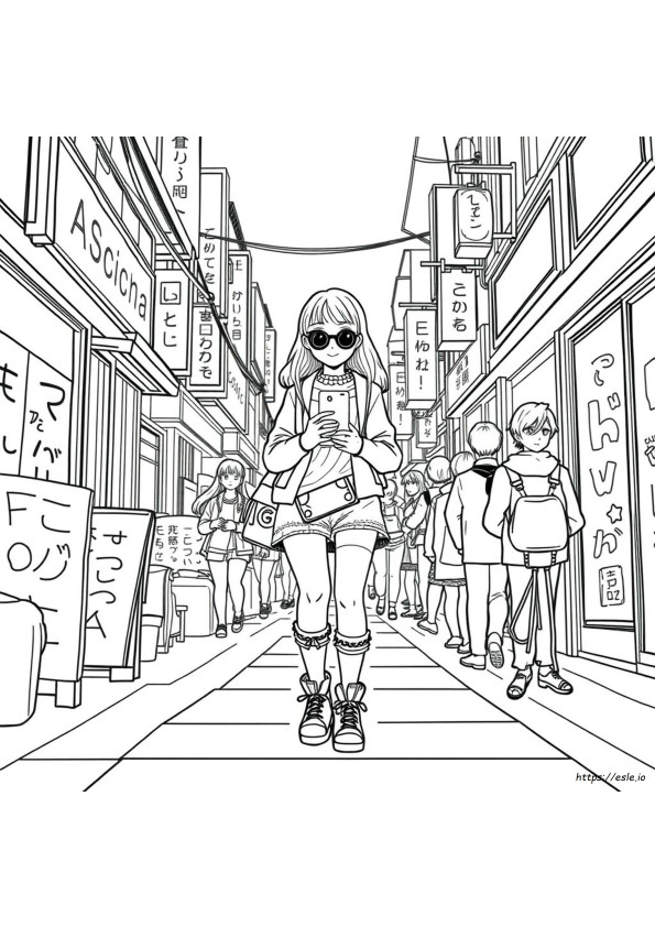 Harajuku Coloring Pages