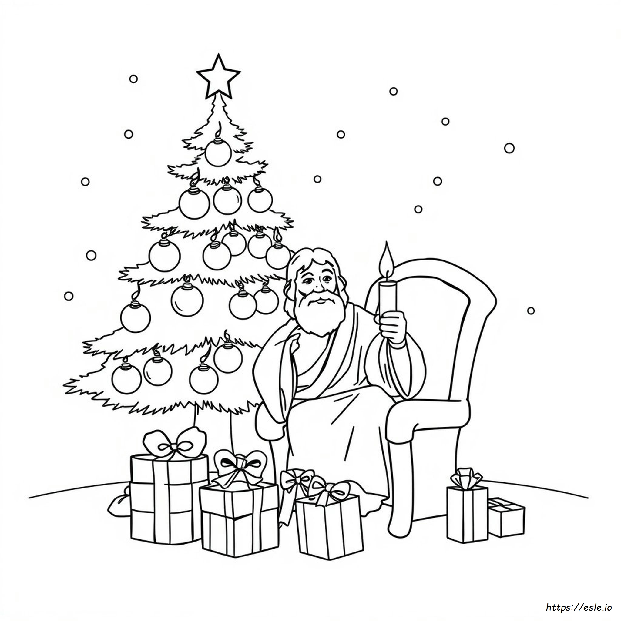 Christmas Happy Birthday Jesus Coloring Page
