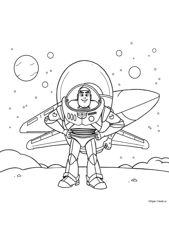 Buzz Lightyear Űrhajó Színező