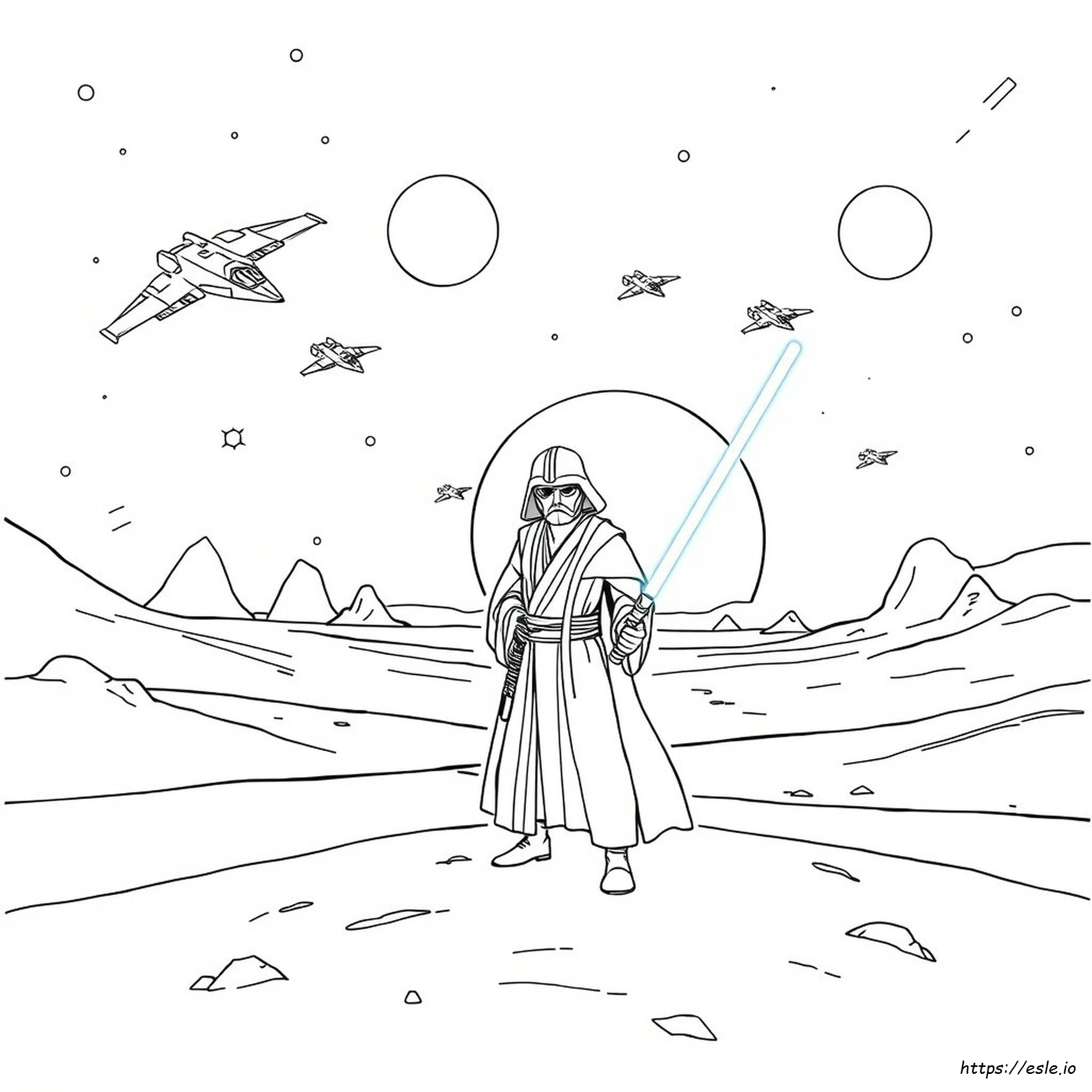 Gambar Mewarnai Star Wars - Halaman untuk Anak