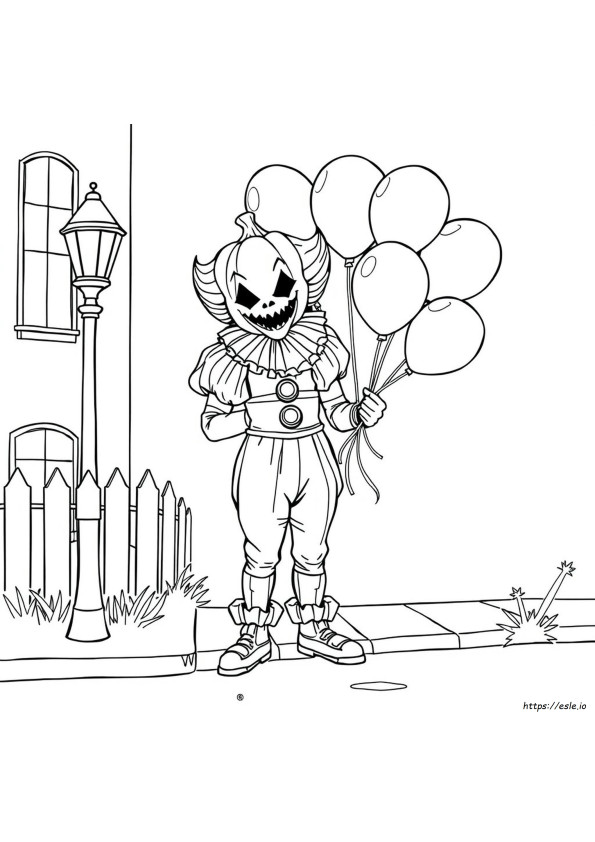Pennywise Di Halloween Da Colorare