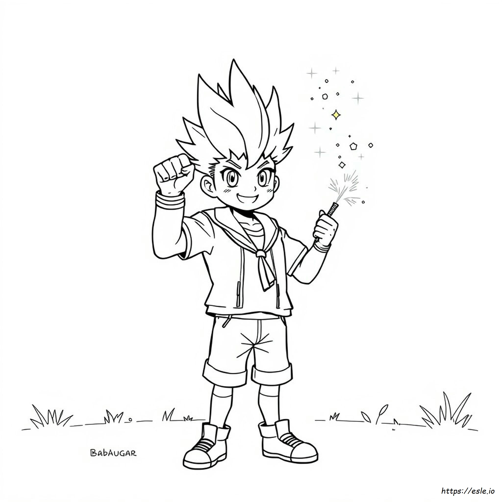 Bakugo Coloring Page