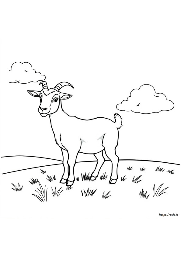 Goat Colouring Picture