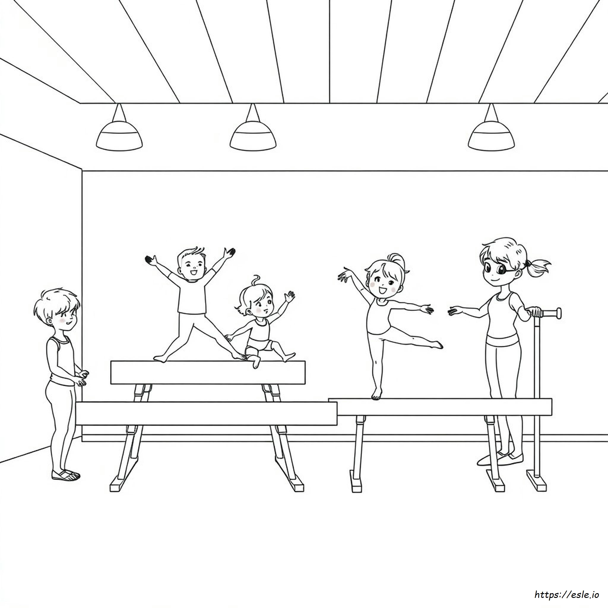Disegno Da Colorare Di Ginnastica Prescolare
