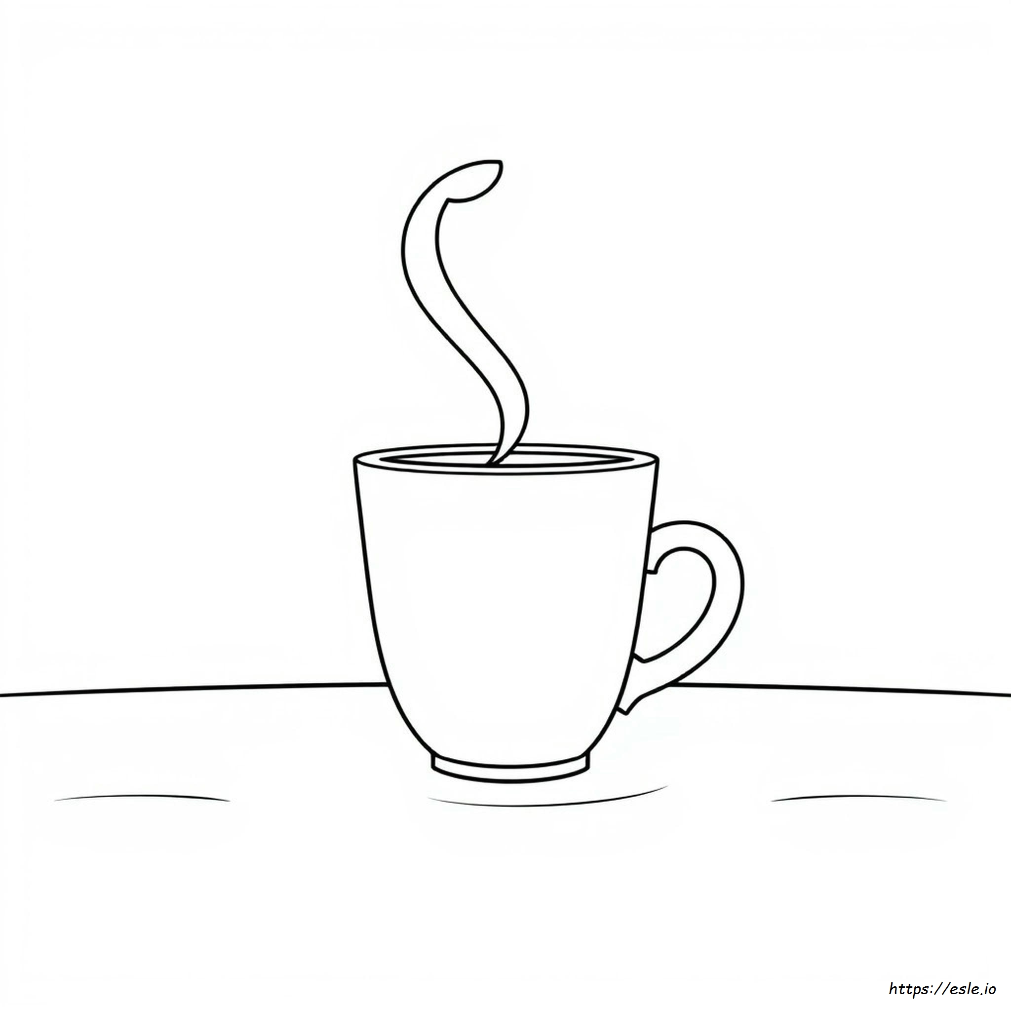 Printable Coffee Cup Coloring Page