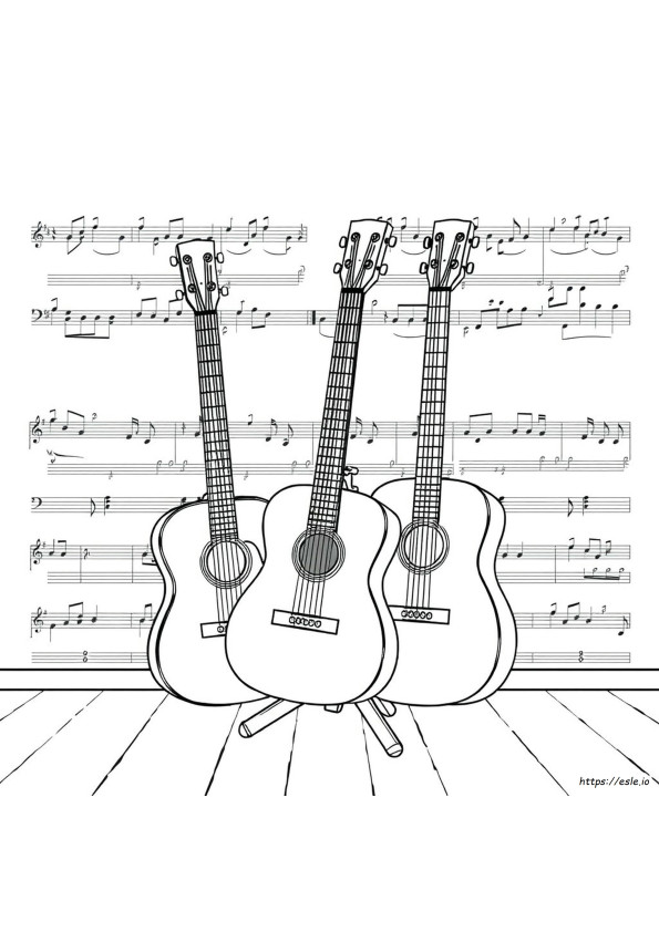 Kostenlose Gitarre Ausmalbilder Zum Ausdrucken