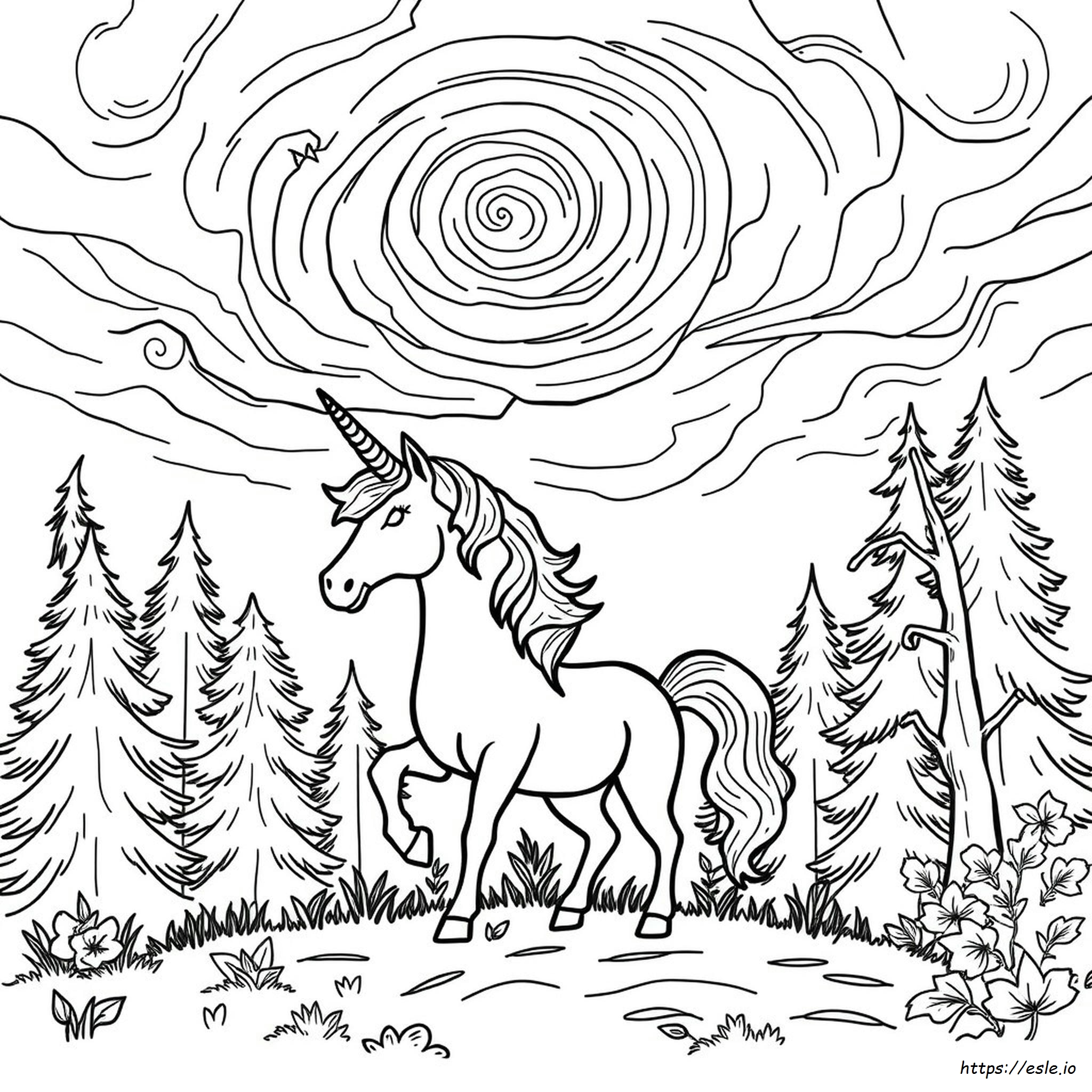 Scary Unicorn Coloring Pages