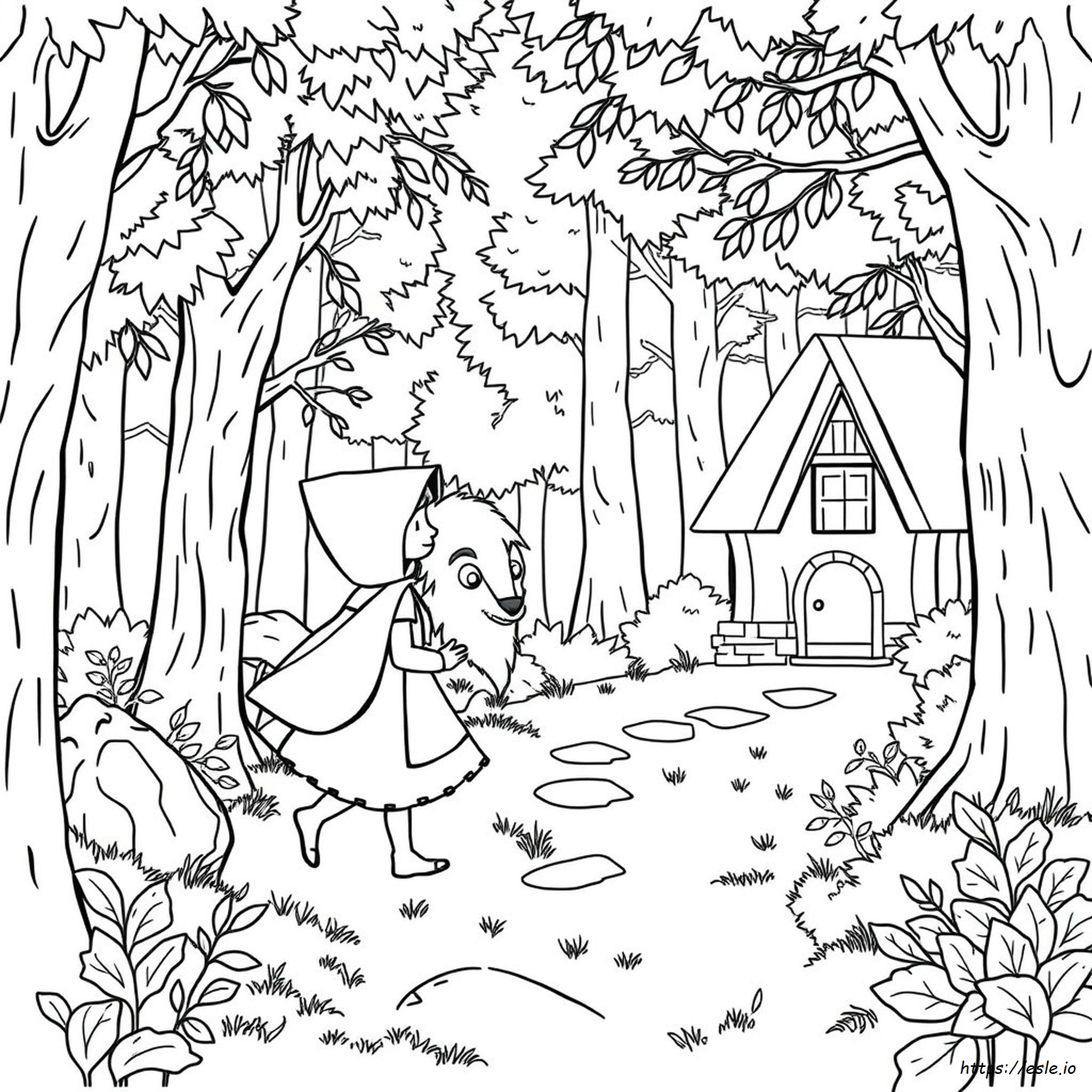 Little Red Riding Hood Wolf Coloring Pages
