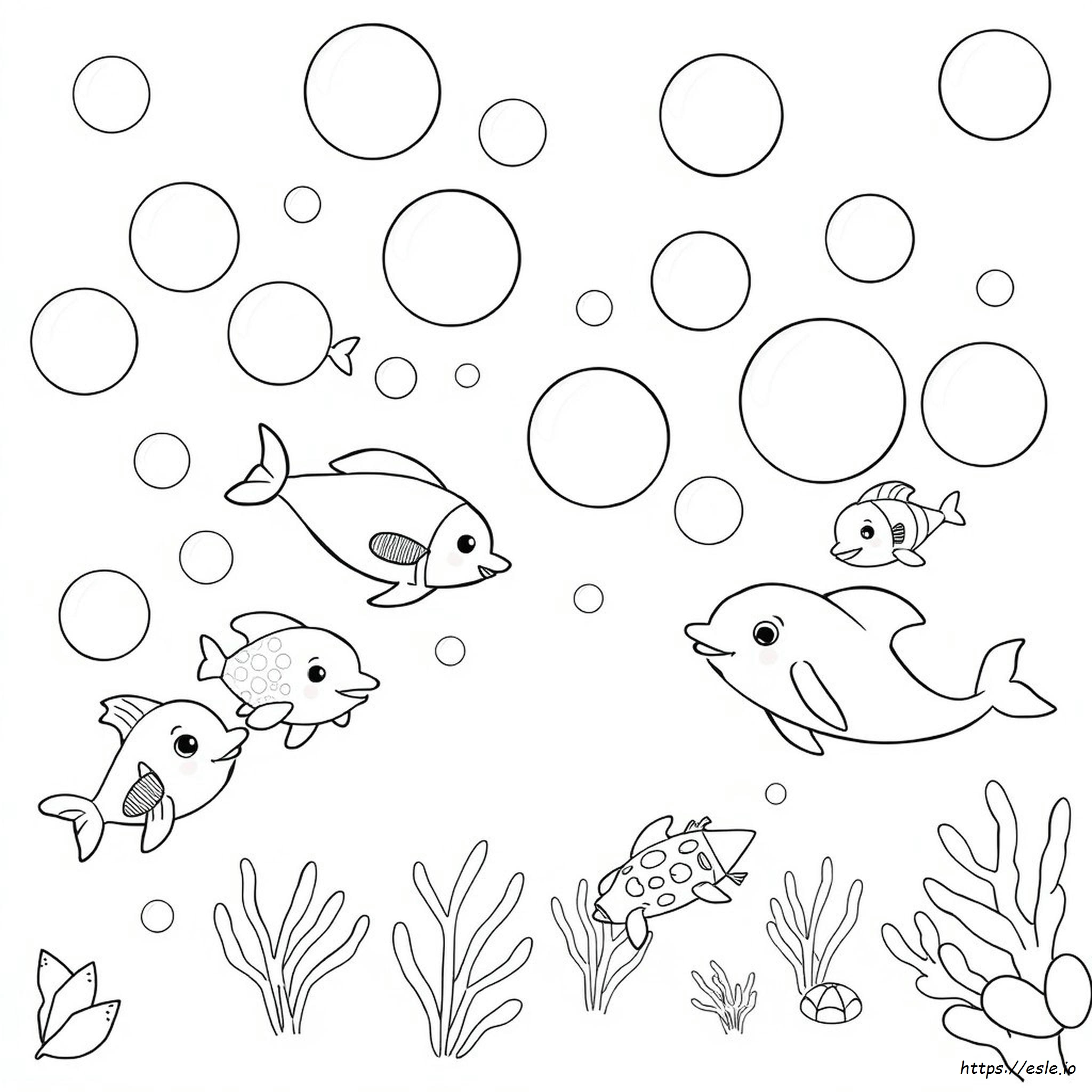 Bubbles And Friends Coloring Pages