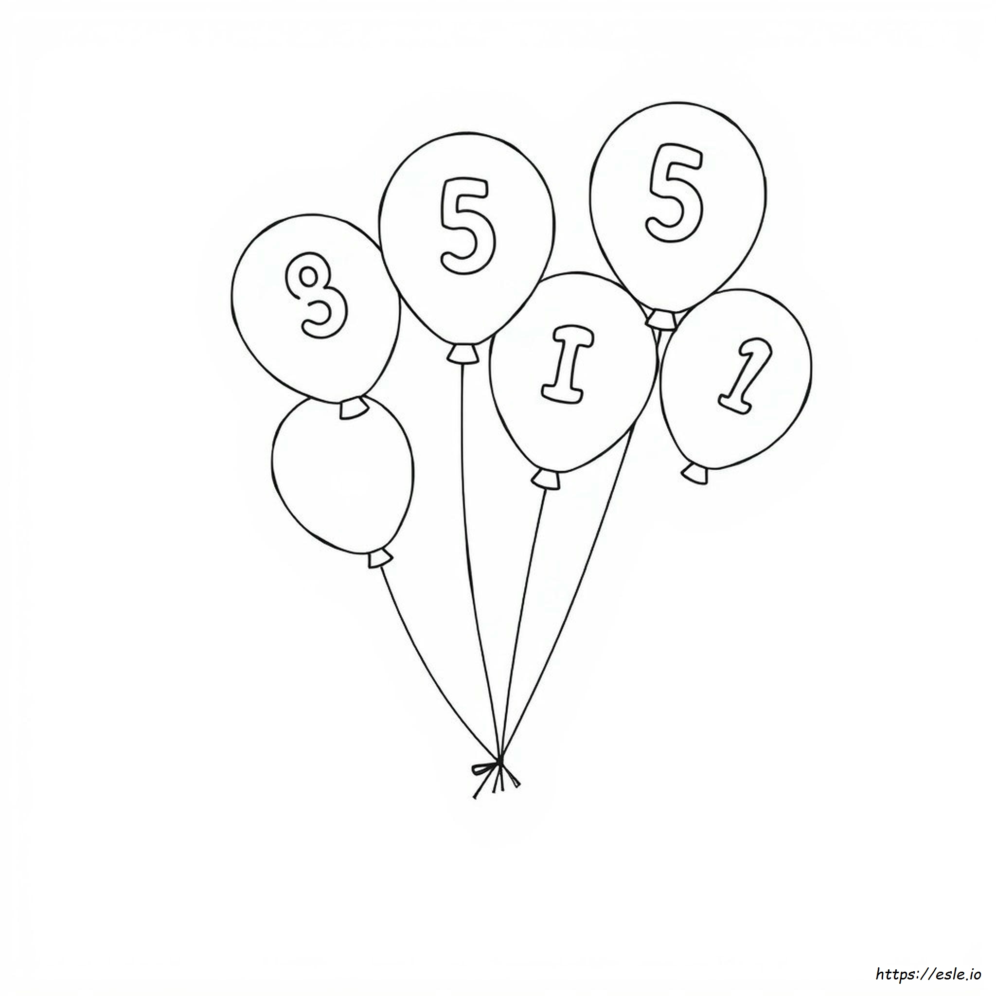 Coloring Page With Numbers - Free Printable for Kids