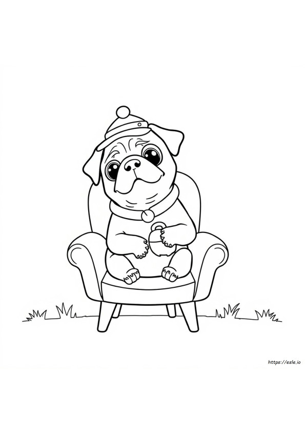 Funny Pug Coloring Pages