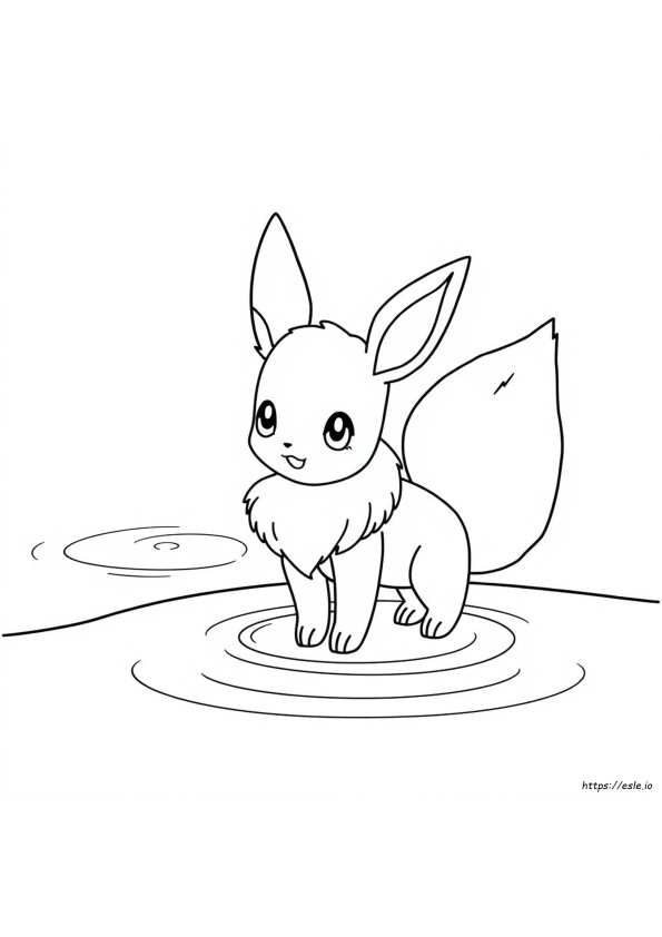 Water Eevee Gambar Mewarnai