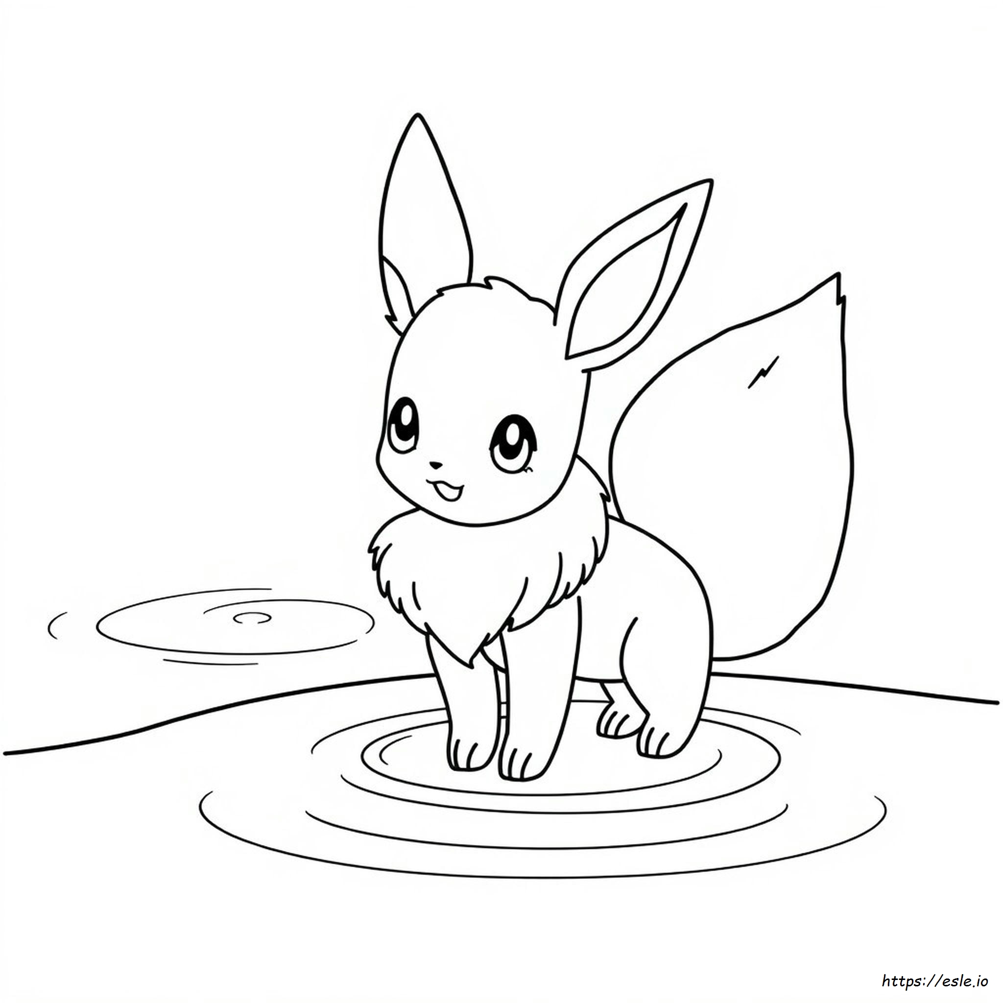 Water Eevee Coloring Page