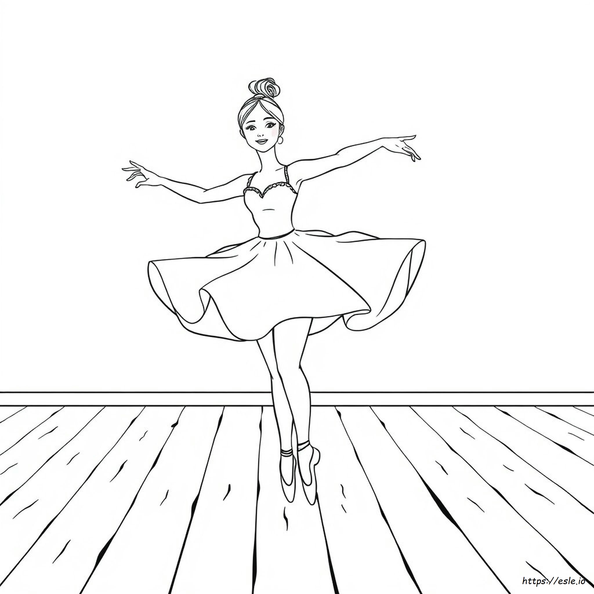 Ballerina Dress Coloring Page - Free Printable