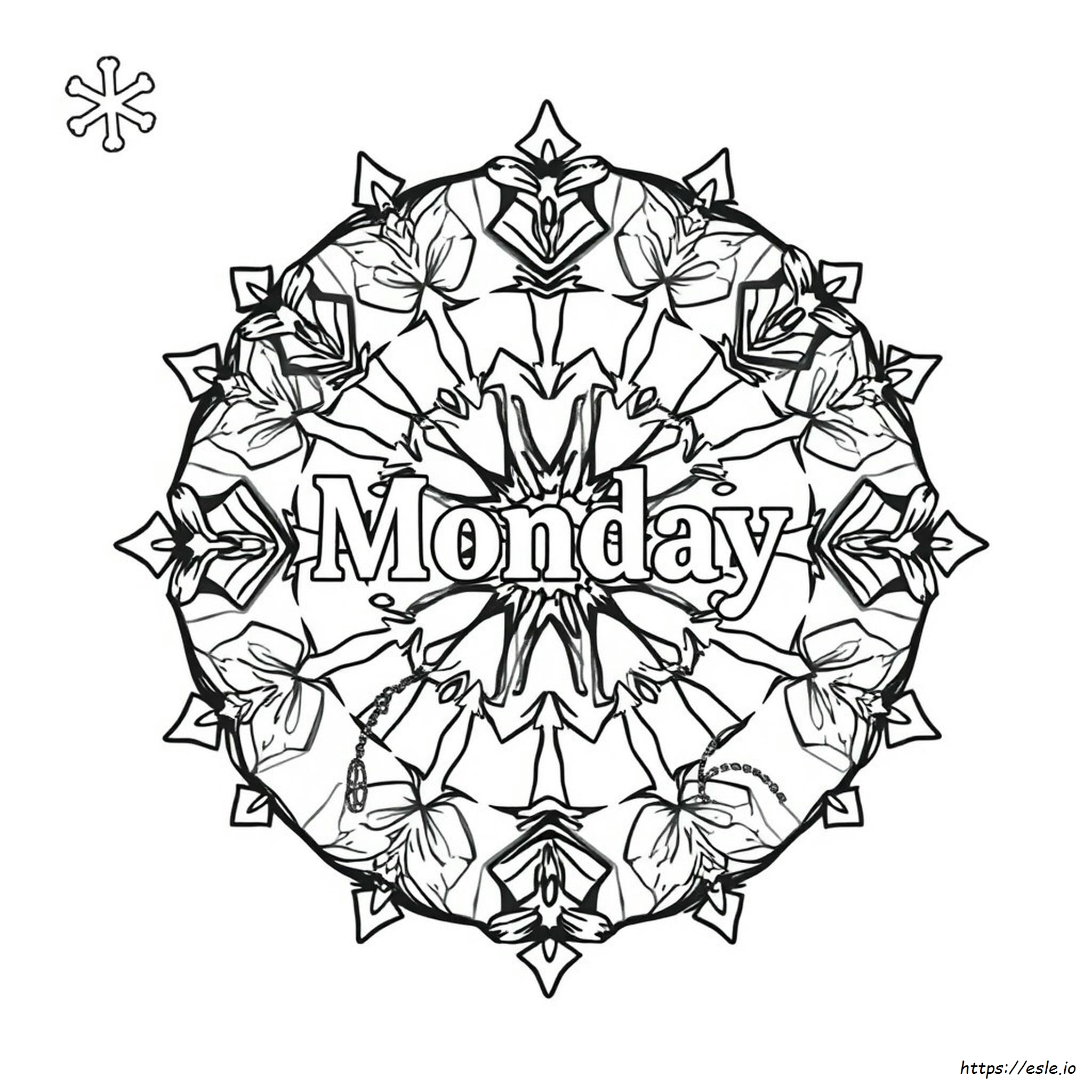 Monday Mandala Winter Coloring Pages