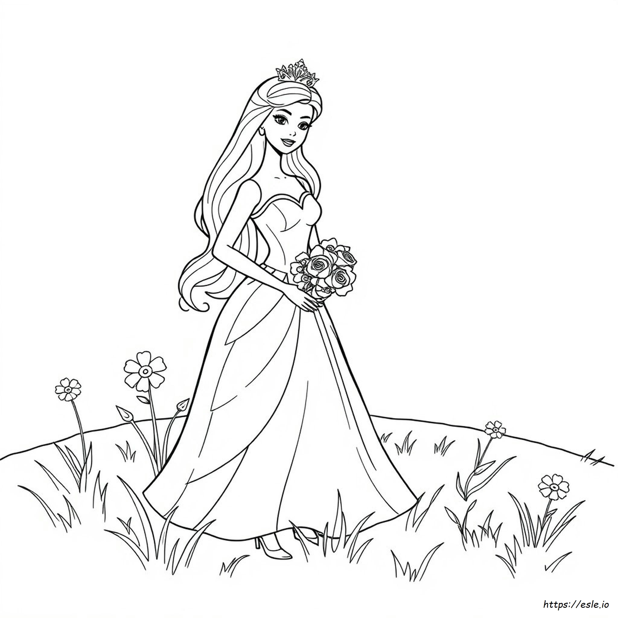 Putri Barbie Gambar Mewarnai