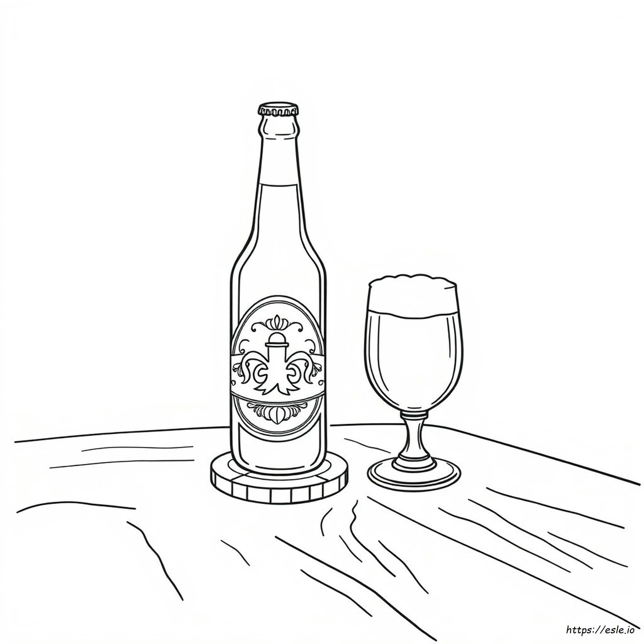 Beer Bottle Coloring Page