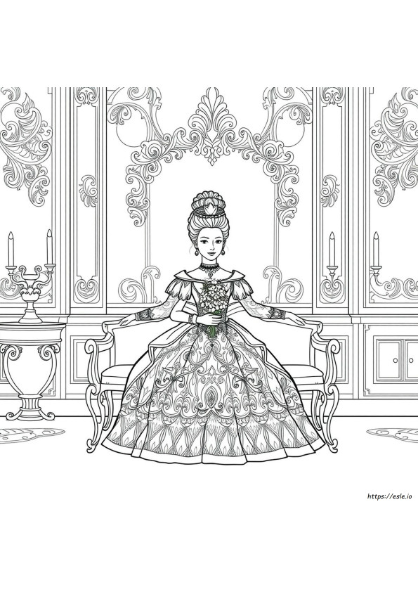 Marie Antoinette Coloring Page