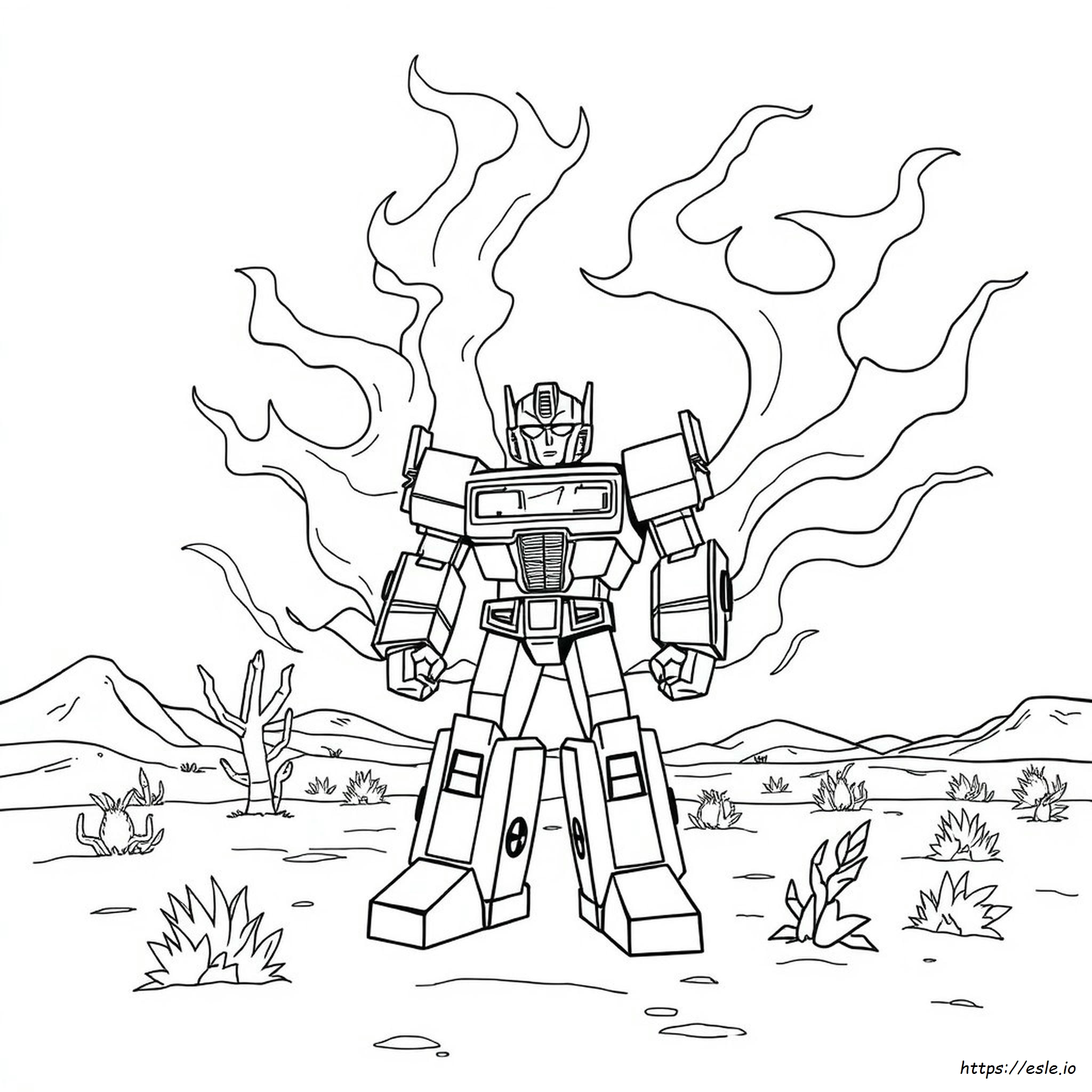 Heatwave Transformer Coloring Page