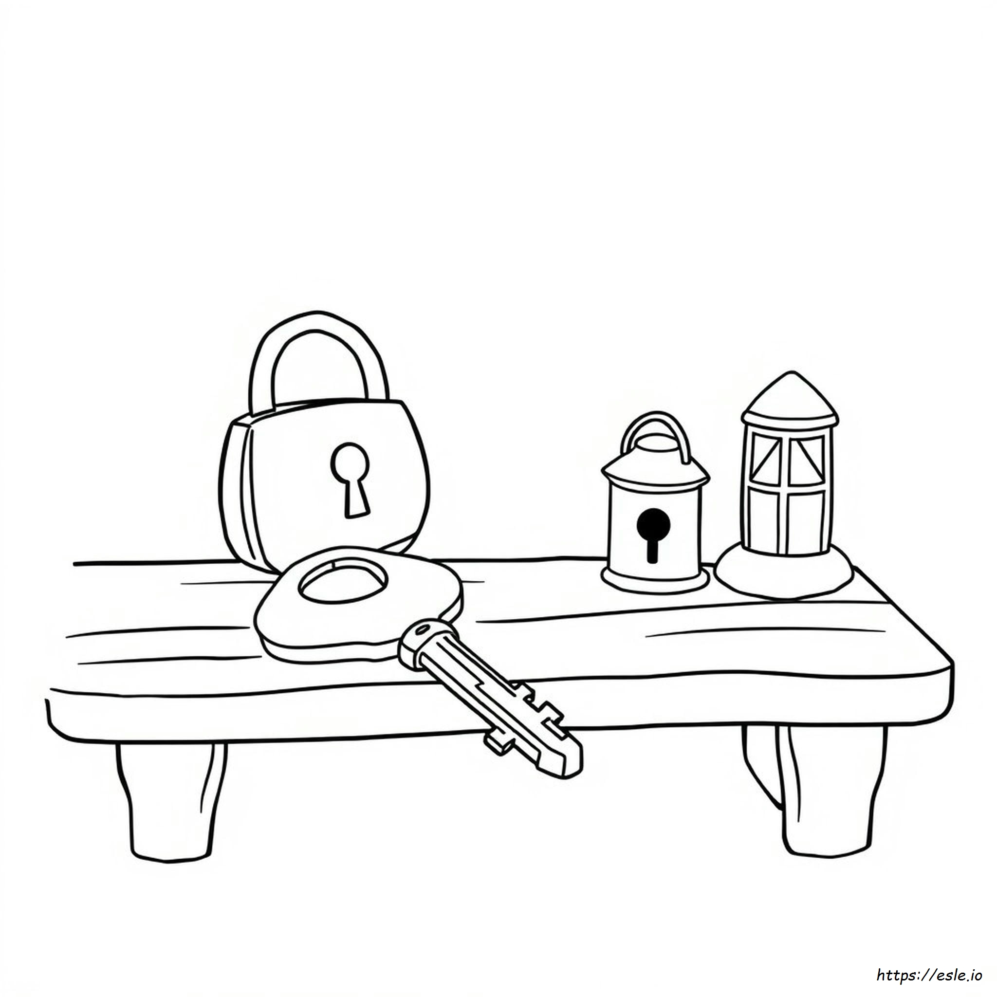 Coloring Picture Of Key