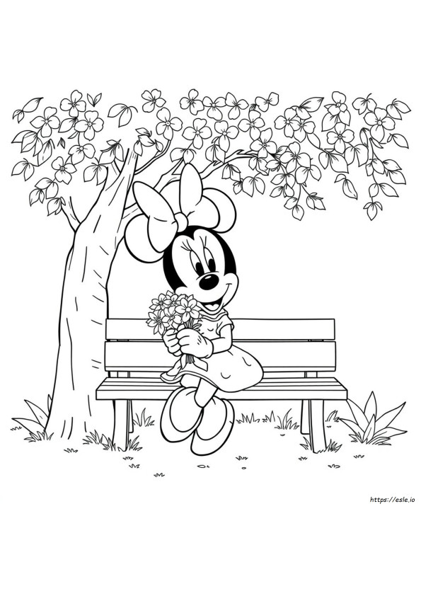Gambar Mewarnai Minnie Mouse De Colorat